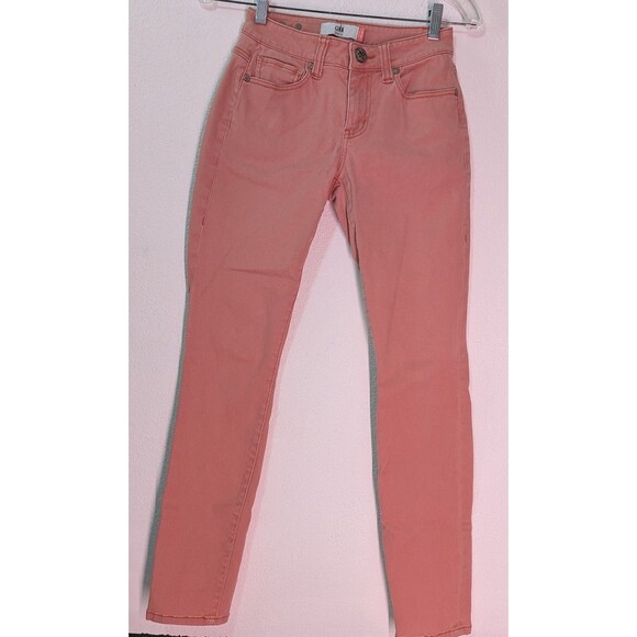 Cabi Jeans Womens Size 0 (25x29) Skinny Pink Mid Rise Pockets Stretch (752m) - Picture 1 of 3